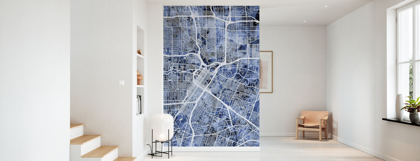 Houston Texas City Street Map - Wallpaper - Hallway