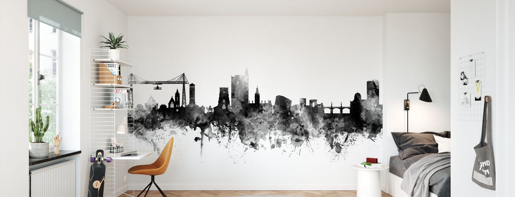 Newport Wales Skyline - Wallpaper - Kids Room