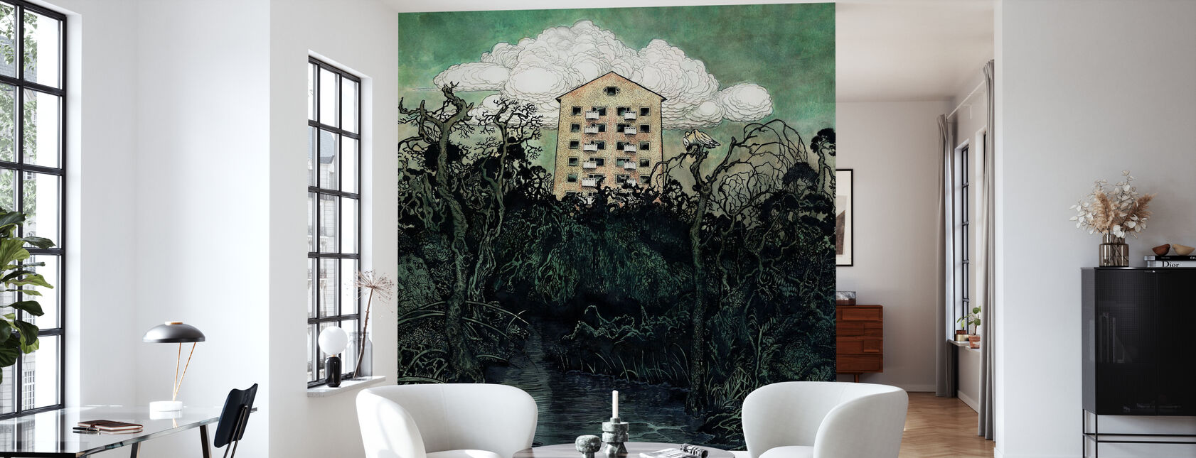 Tower Owl - Wallpaper - Living Room