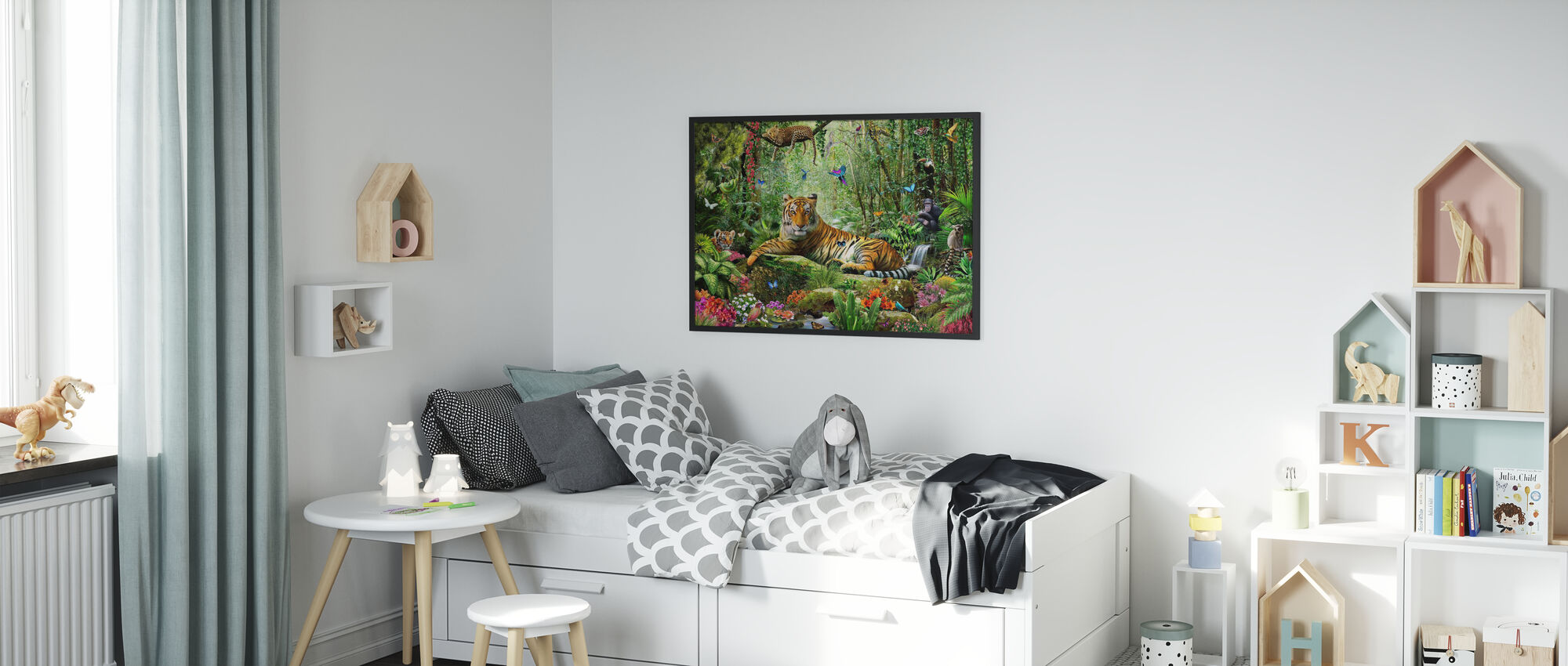 Tiger In The Jungle – elegantes Poster – Photowall