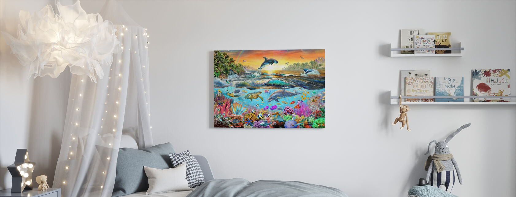 Tropical Paradise - Canvas print - Kids Room
