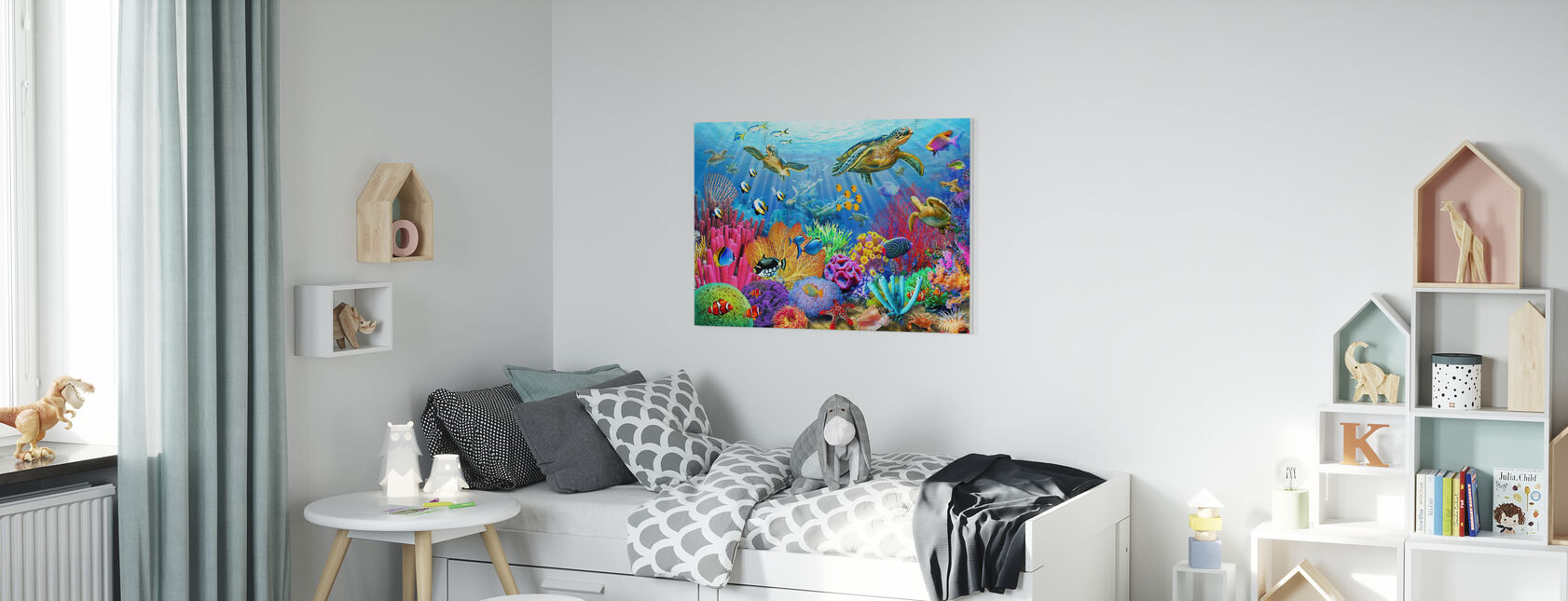 Turtle Coral Reef - Canvas print - Kids Room