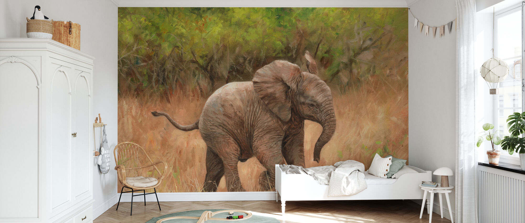 Baby African Elephant – elegant wall mural – Photowall
