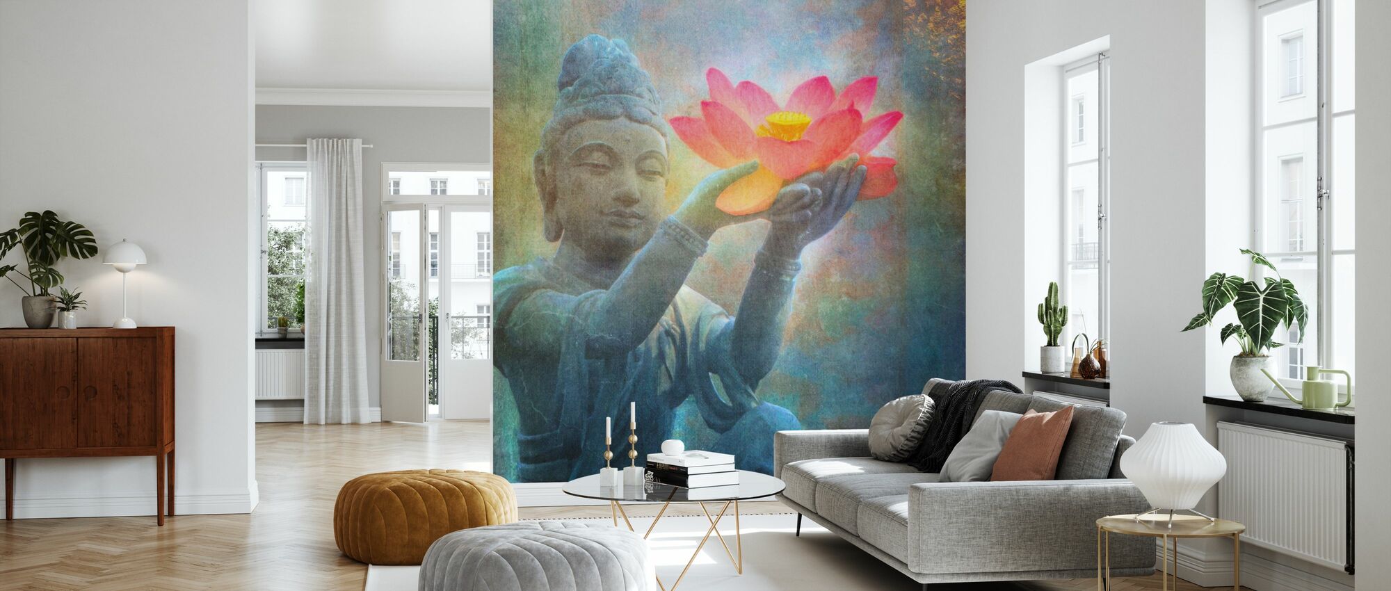 Lotus Budda Squared – a wall mural for every room – Photowall