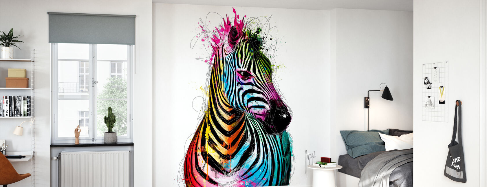 Zebra Pop - Wallpaper - Kids Room