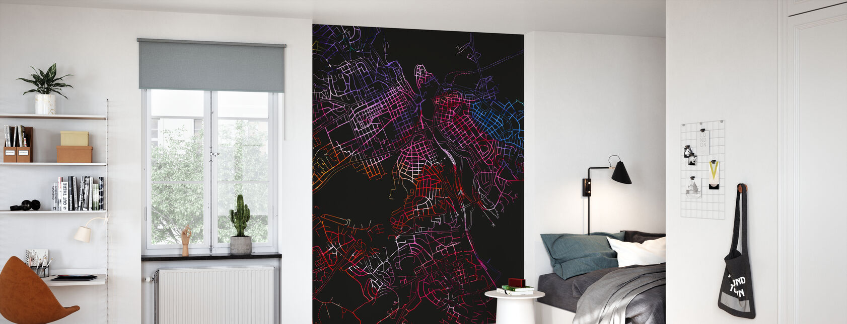 Stavanger in Norway - Map - Wallpaper - Kids Room