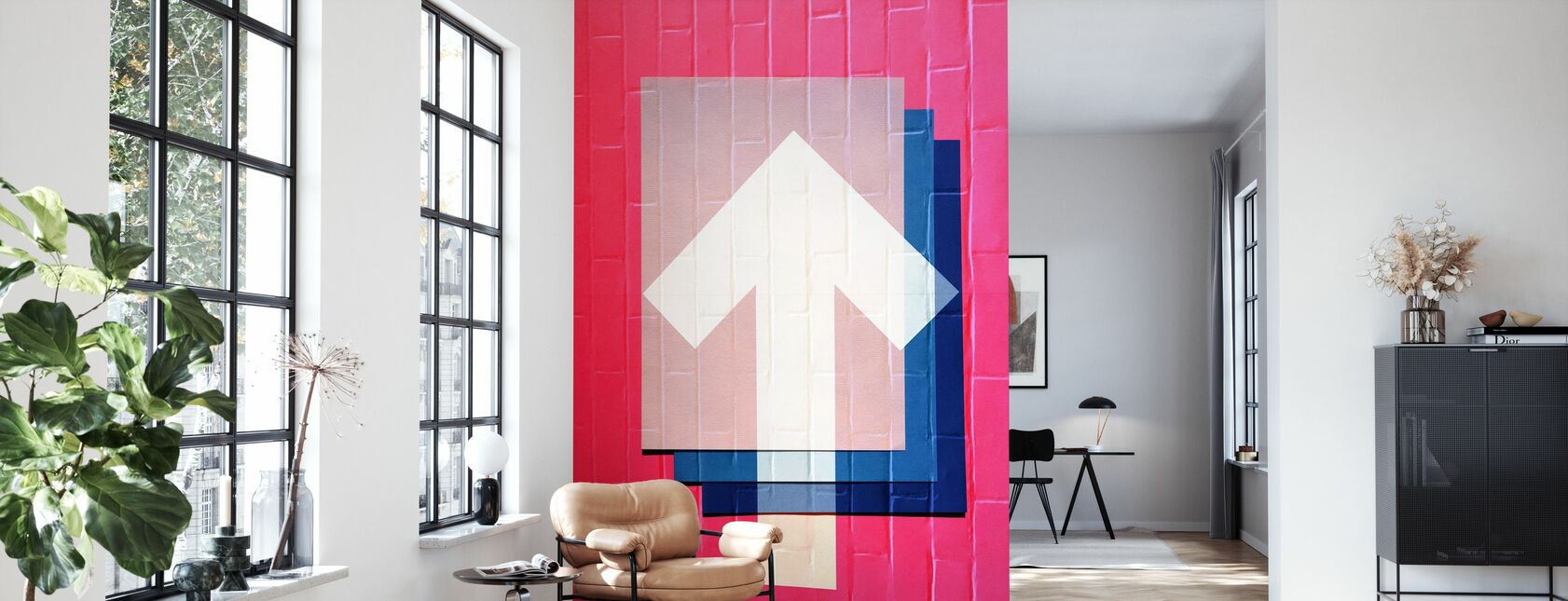 Pink Graffiti - Wallpaper - Living Room