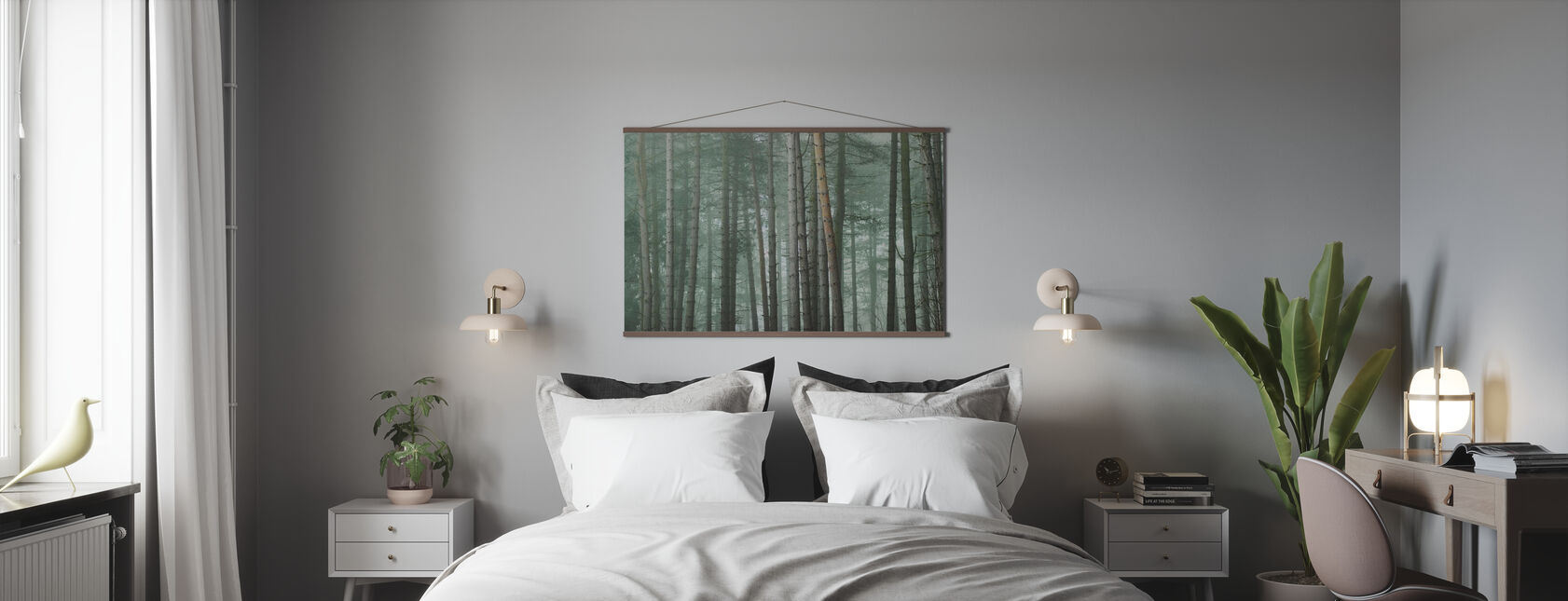Foresta Nebbiosa - Poster - Camera da letto