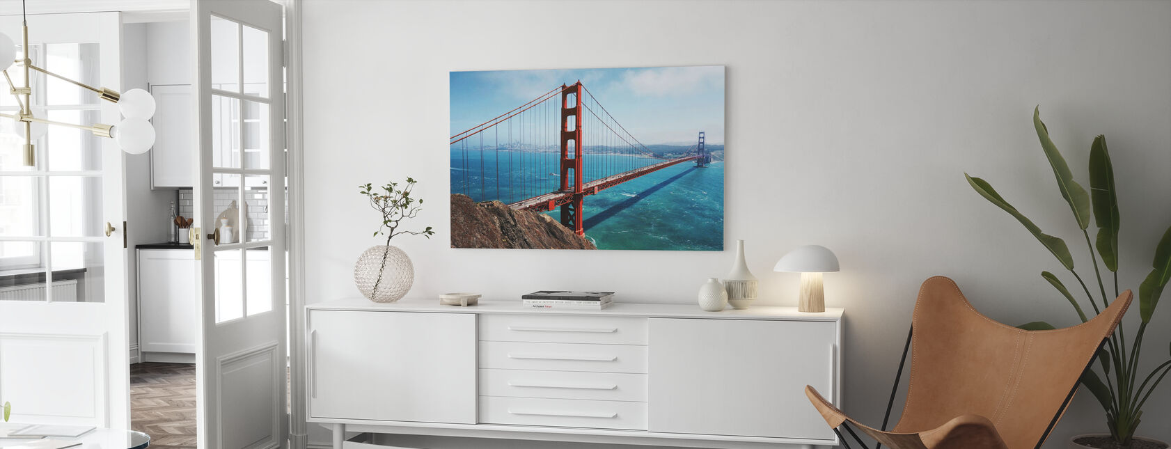 Golden Gate Bridge - Billede på lærred - Stue
