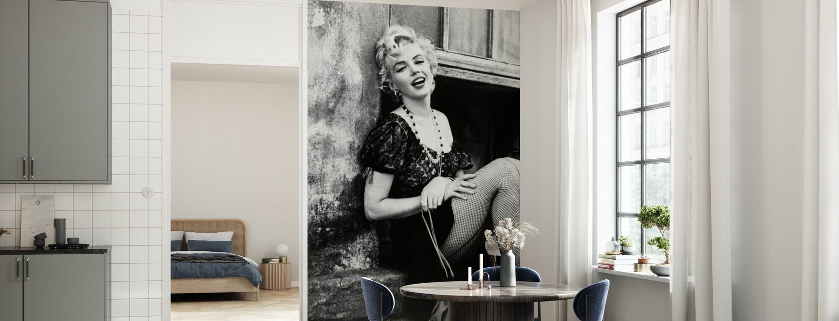 Marilyn Monroe dans l'arrêt de bus - Papier peint - Cuisine