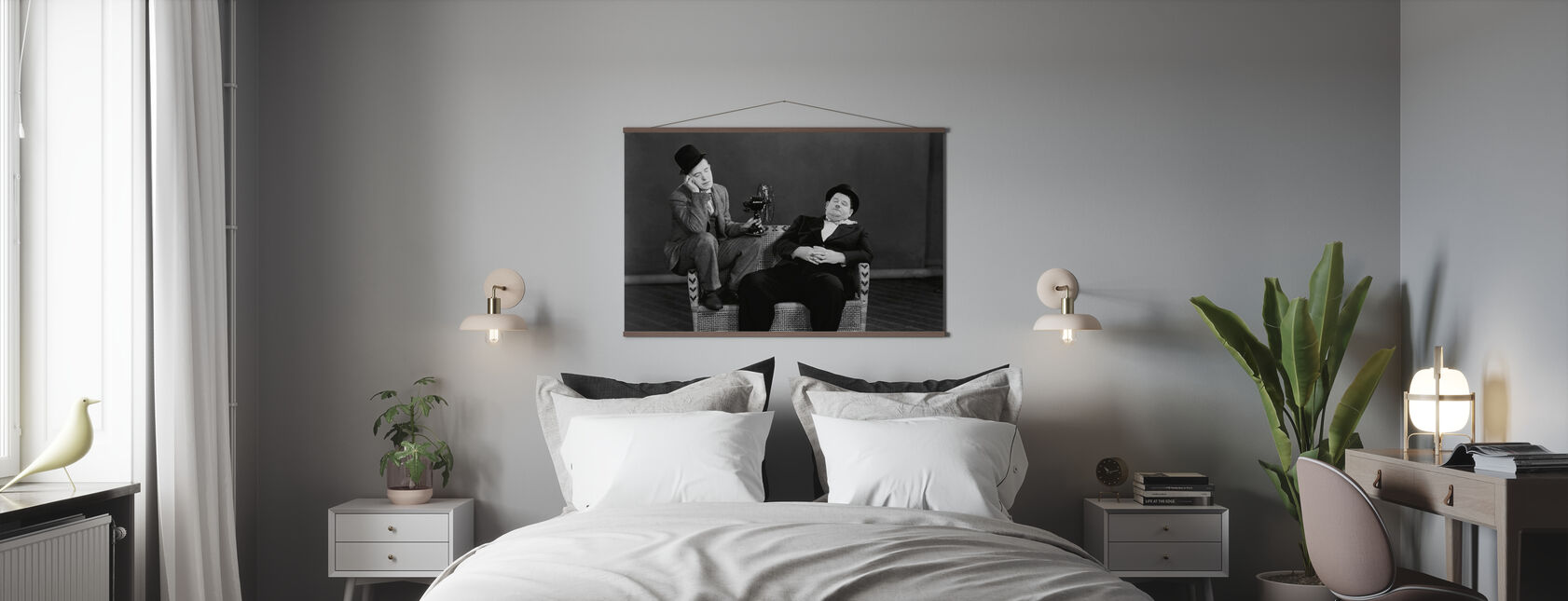 Oliver Hardy und Stan Laurel - Poster - Schlafzimmer