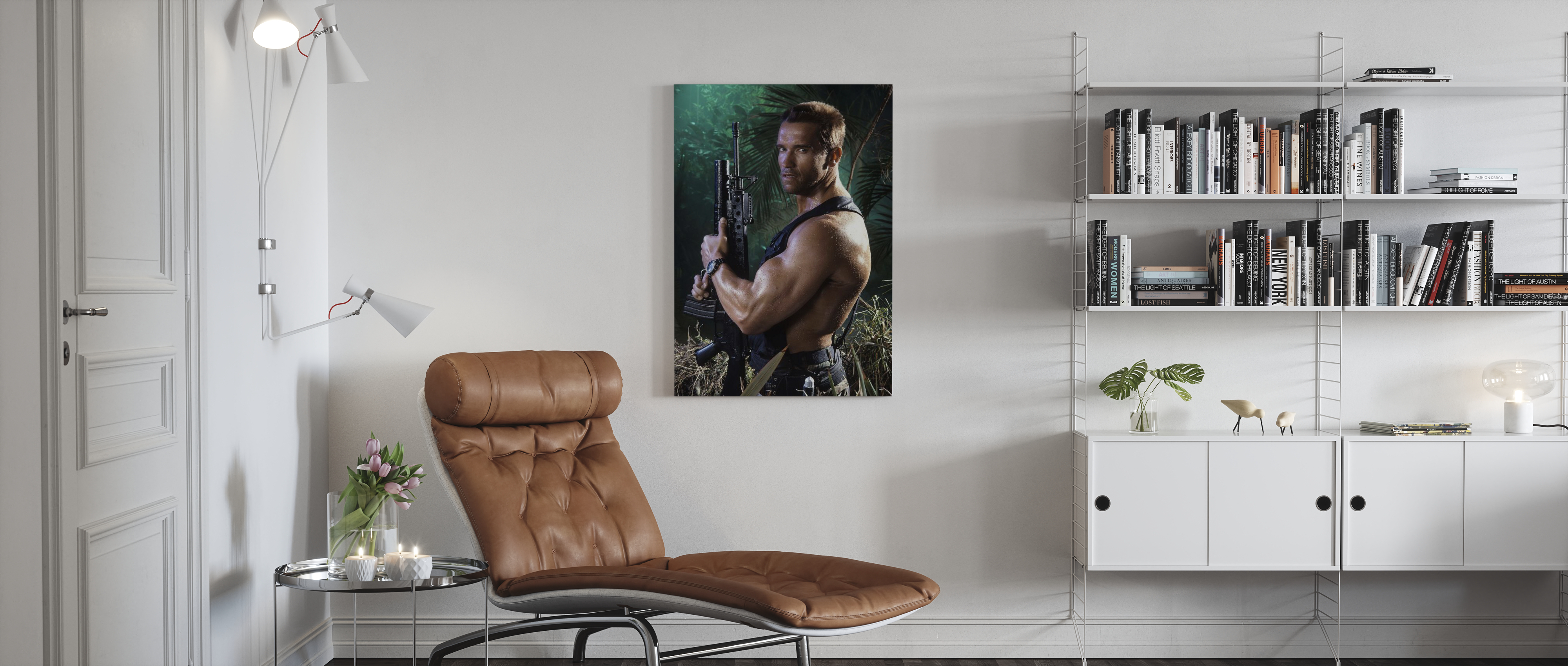 YaShengZhuangShi Tela Quadro Arnold Schwarzenegger Conquer Pittura Poster Immagini a Parete per la Decorazione Domestica Decorazione della Parete 50x70cm Senza Cornice 