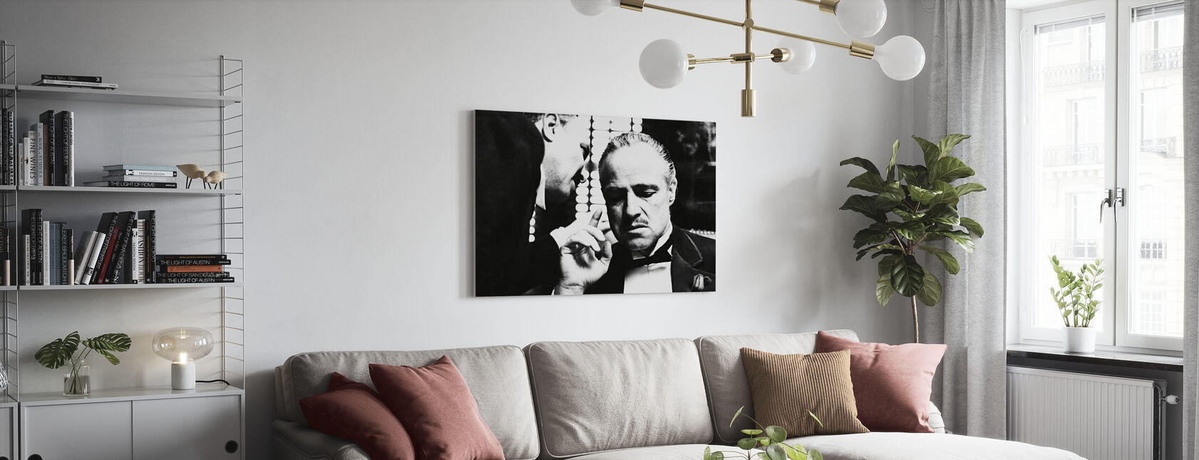 Marlon Brando i Godfather - Billede på lærred - Stue