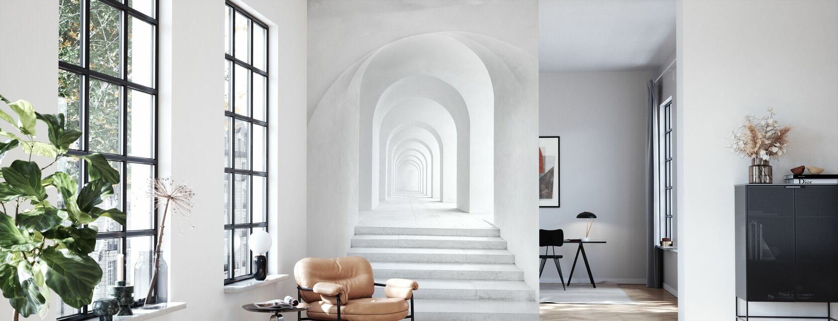 White Archway - Wallpaper - Living Room