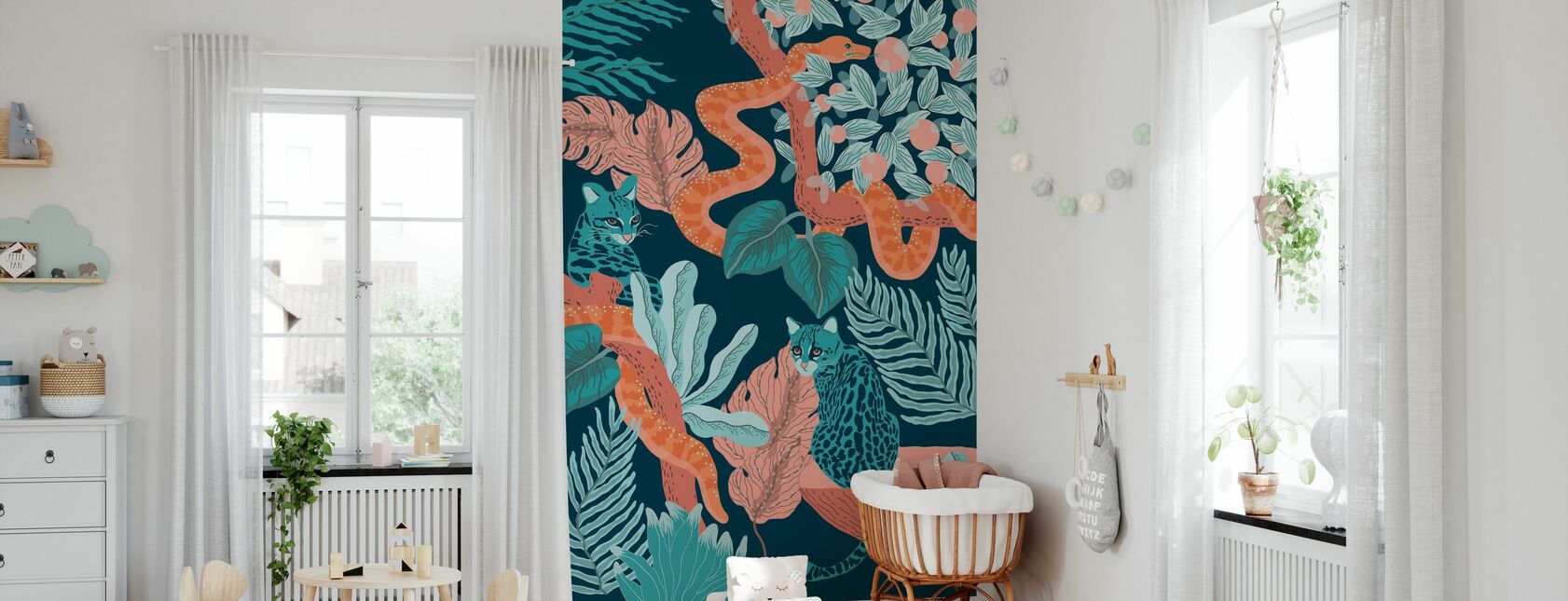 Jungle Cats - Wallpaper - Nursery