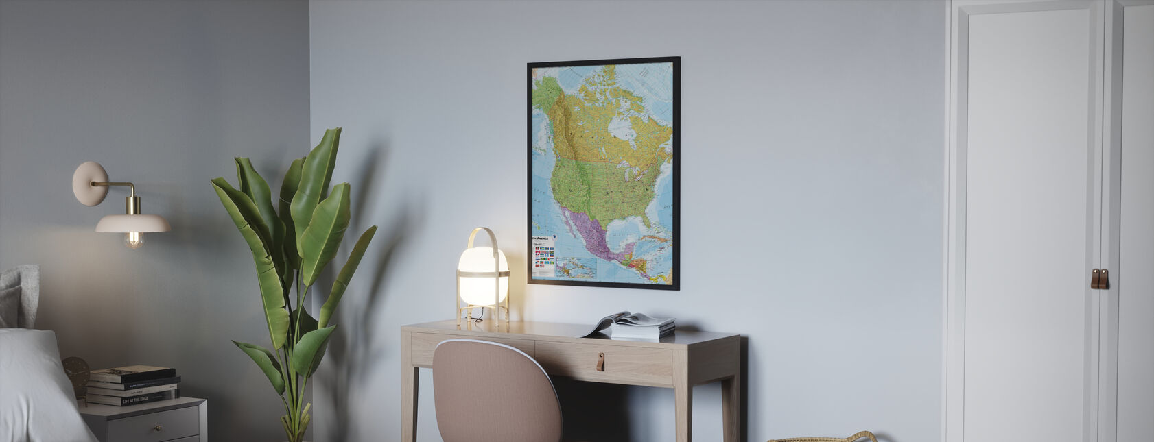 Political North America Map - Poster - Bedroom