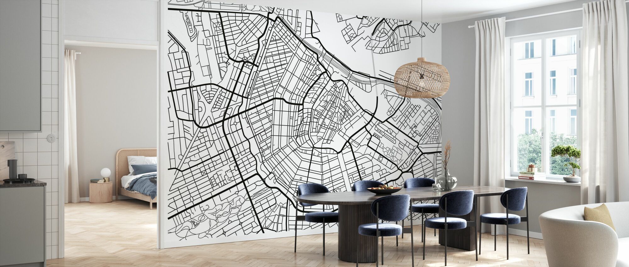 Amsterdam Map – elegant wall mural – Photowall