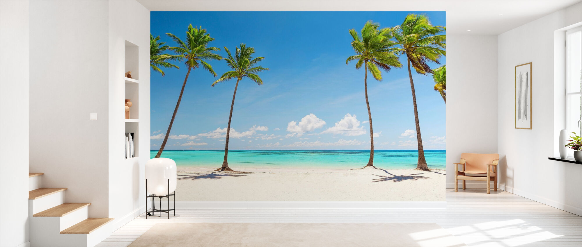 Palm Trees on white Beach – made-to-measure wall mural – Photowall