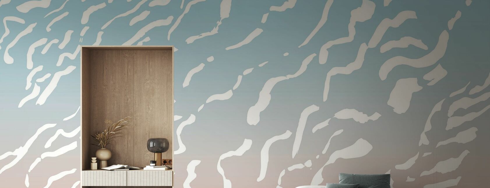 Linear Dunes - Wallpaper - Living Room