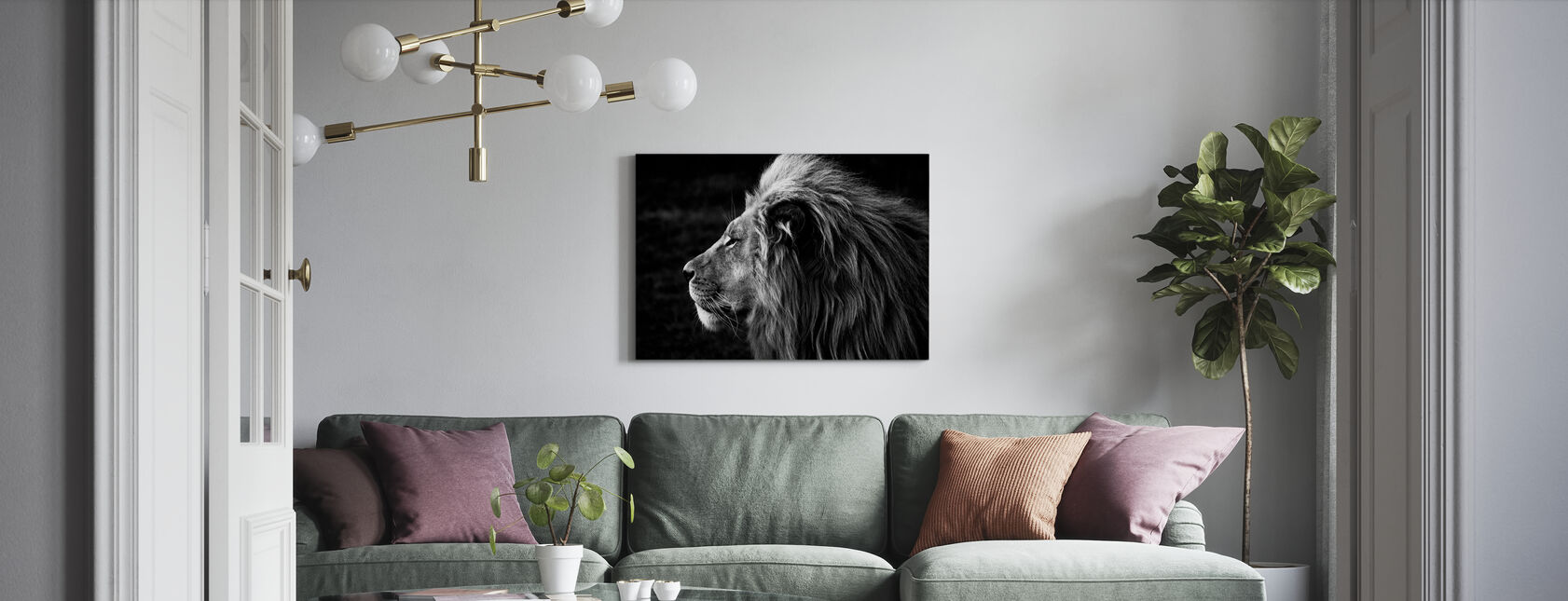 Lion - Canvas print - Living Room