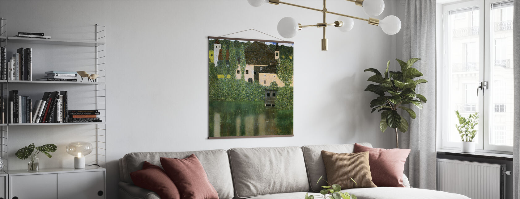Vatten slott - Gustav Klimt - Poster - Vardagsrum