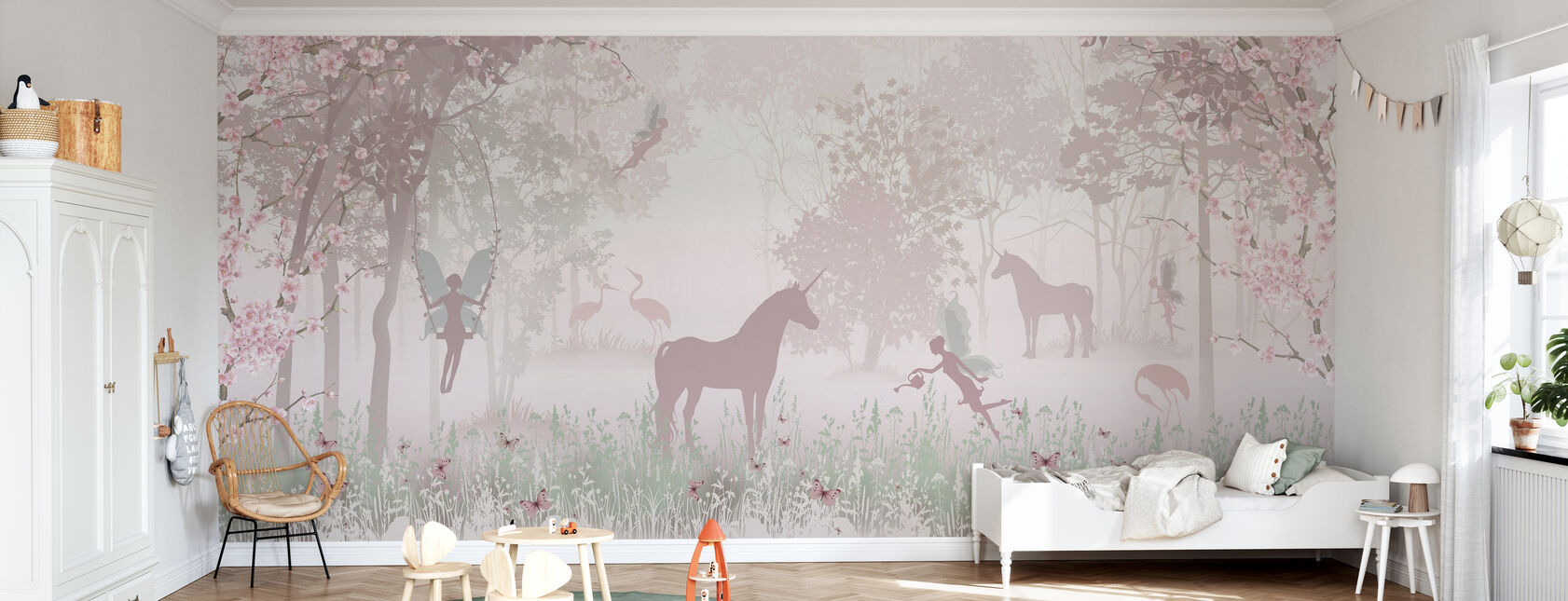 Unicorns and Fairies - Wallpaper - Kids Room