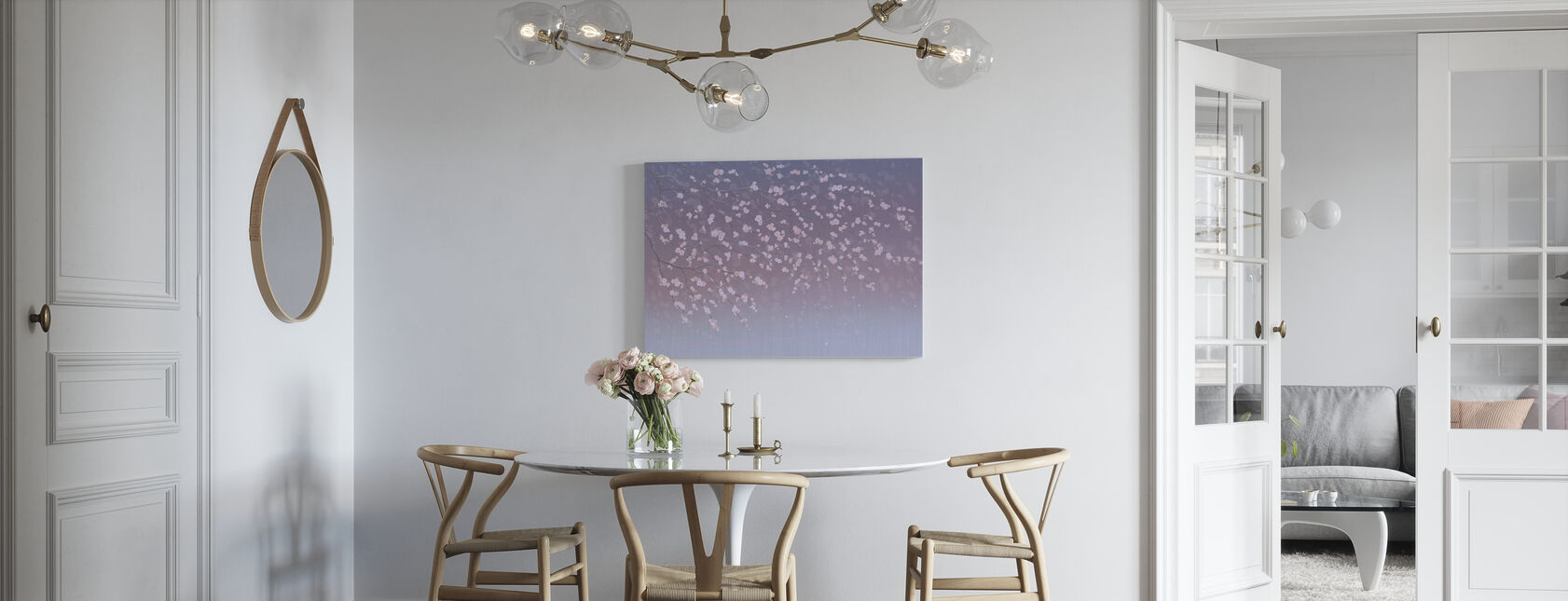 Sakura - Paarsachtig - Canvas print - Keuken
