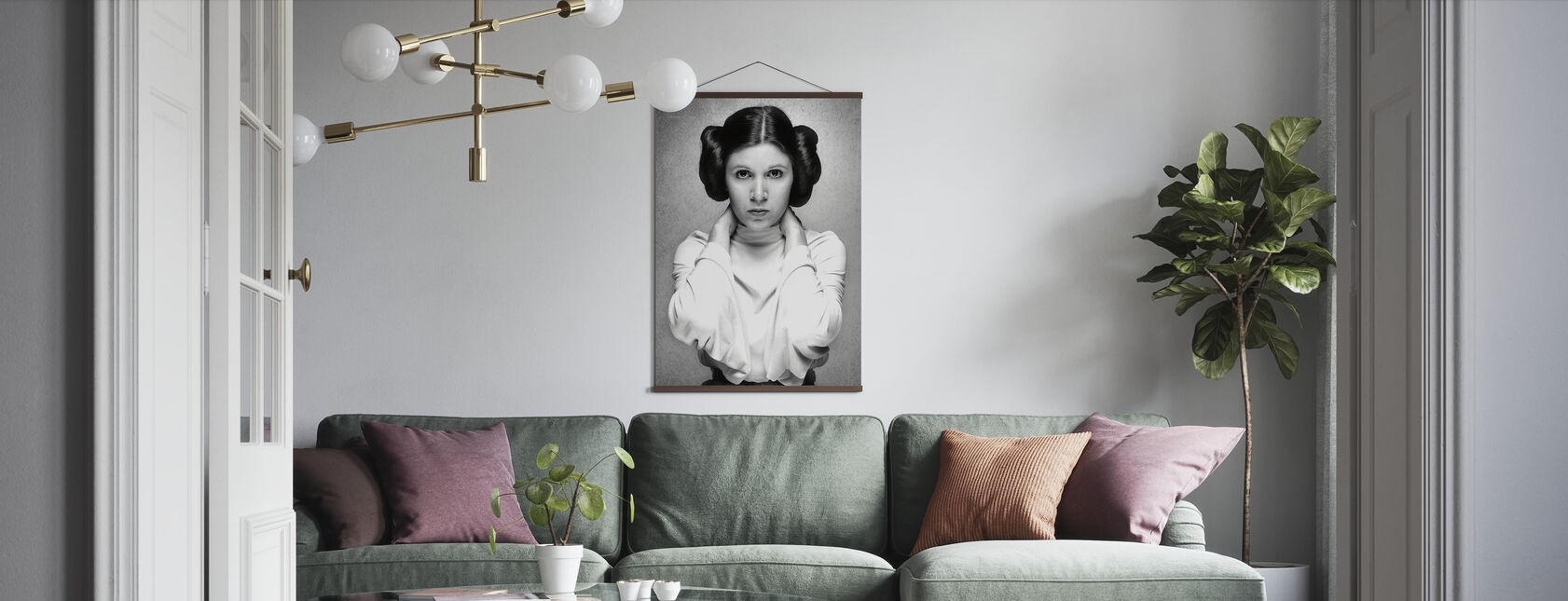 Prinses Leia - Carrie Fisher - Poster - Woonkamer