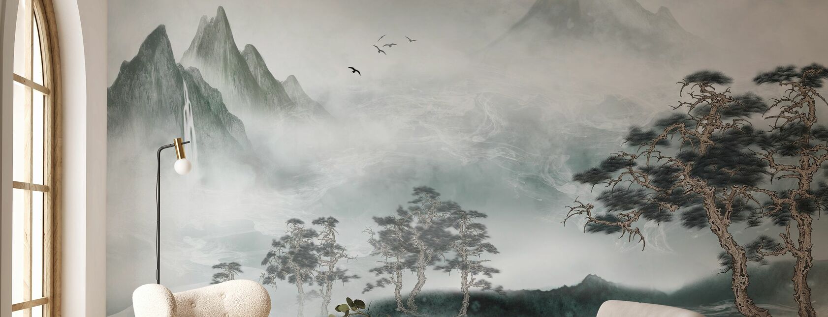 Misty Landscape - Wallpaper - Living Room