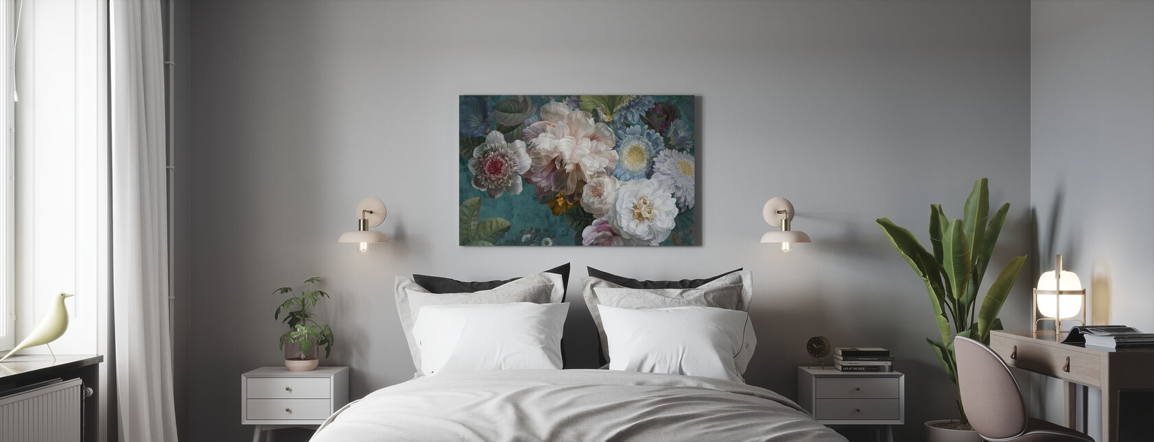 Lustre Arrangement - Emerald - Canvas print - Bedroom
