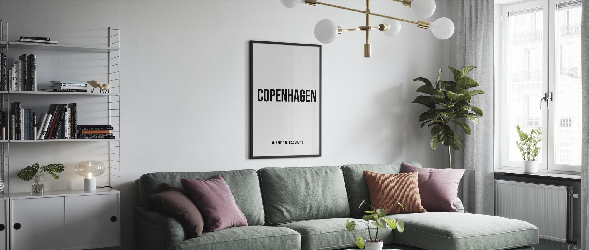 Copenhagen Coordinates - Affordable Poster - Photowall