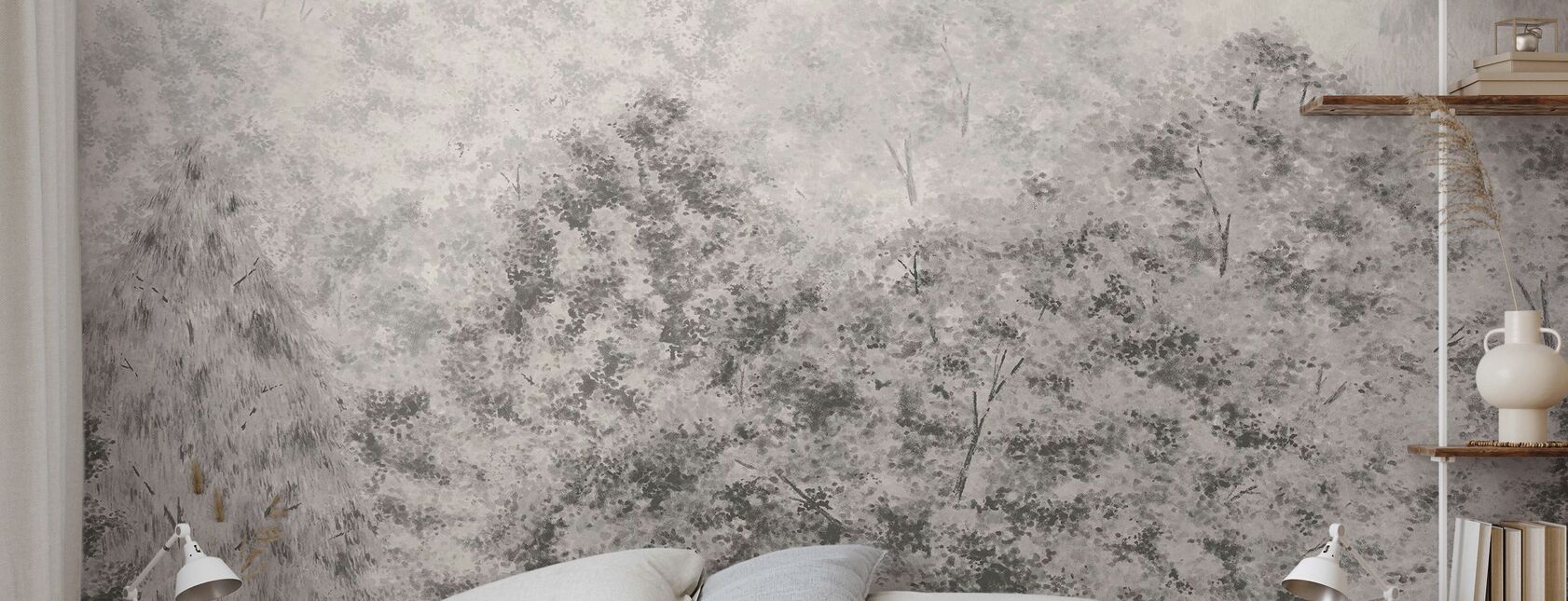 Crepuscolo e Alba - Bianco - Carta da parati - Camera da letto