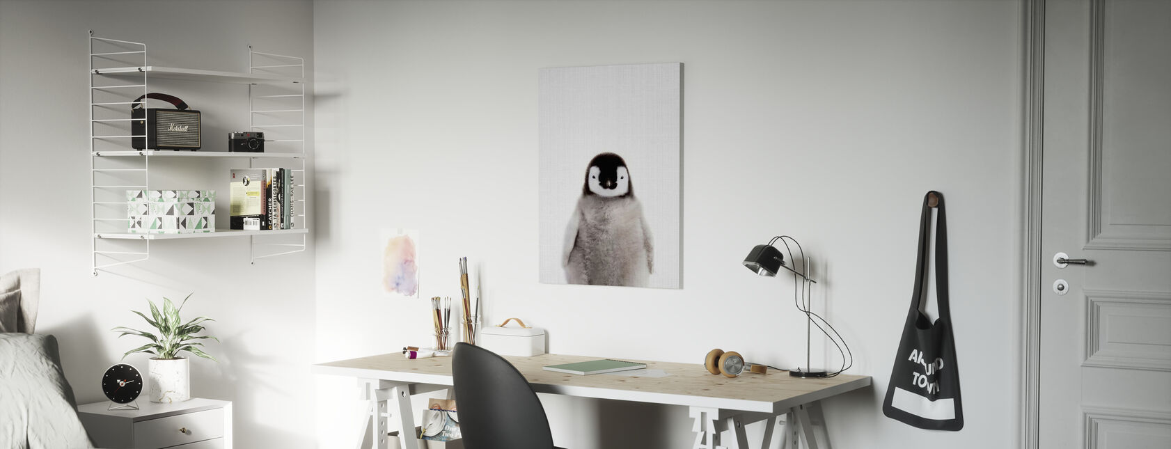Vauva pingviini - Canvastaulu - Lastenhuone