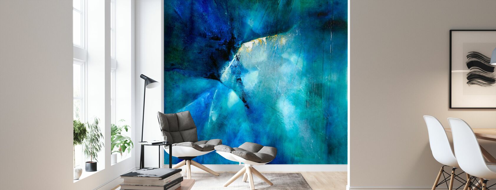 Composition in Blue - Wallpaper - Living Room