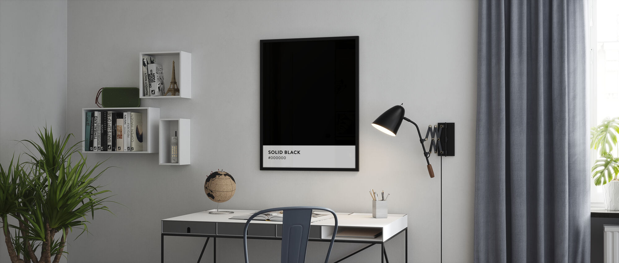 Solid Black – delightful poster – Photowall