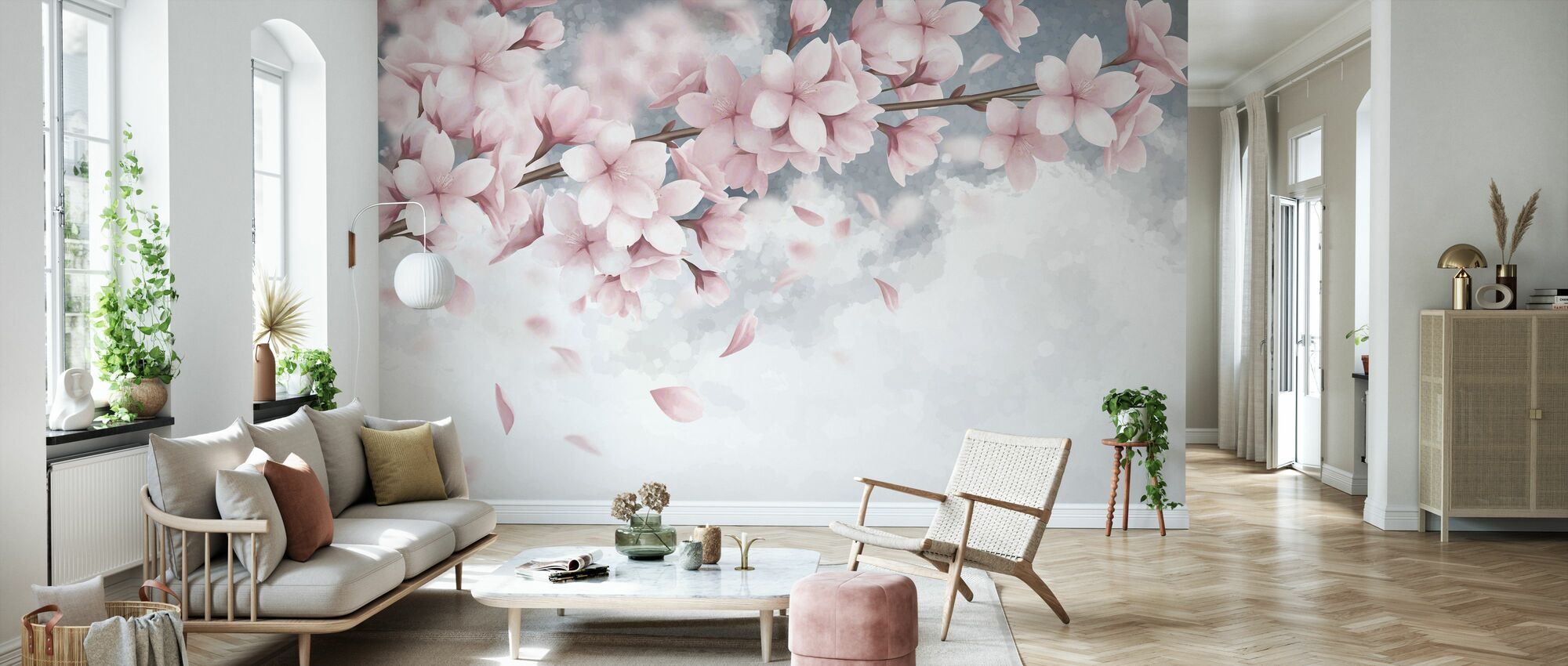Irreplaceable Ret smør Sakura Bloom – elegant wall mural – Photowall
