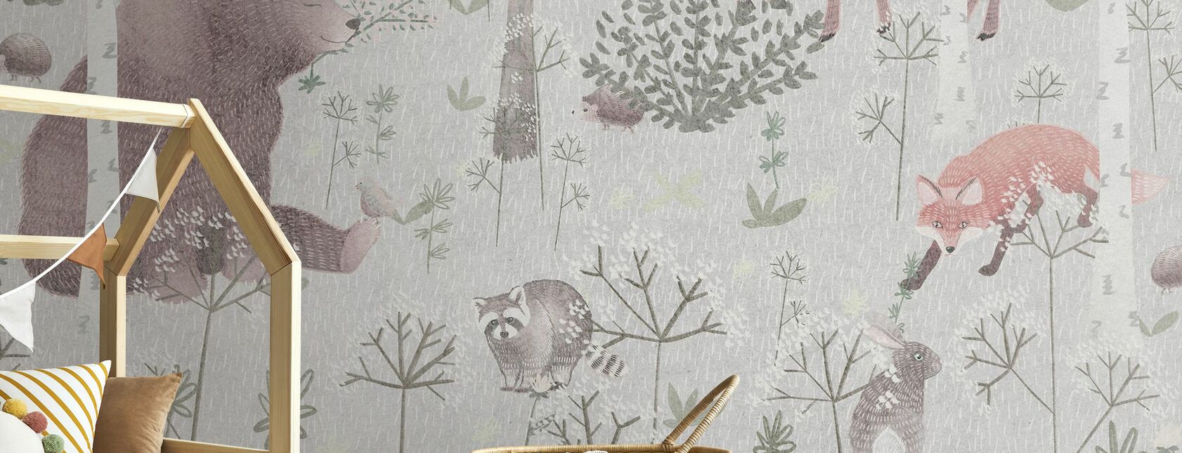 Wildlife - Bright - Wallpaper - Kids Room