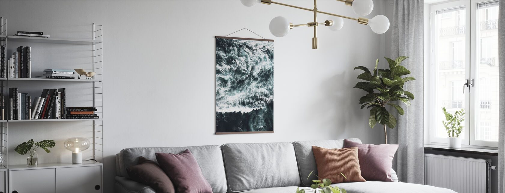 Abstract Bird Eye View Ocean - Poster - Living Room