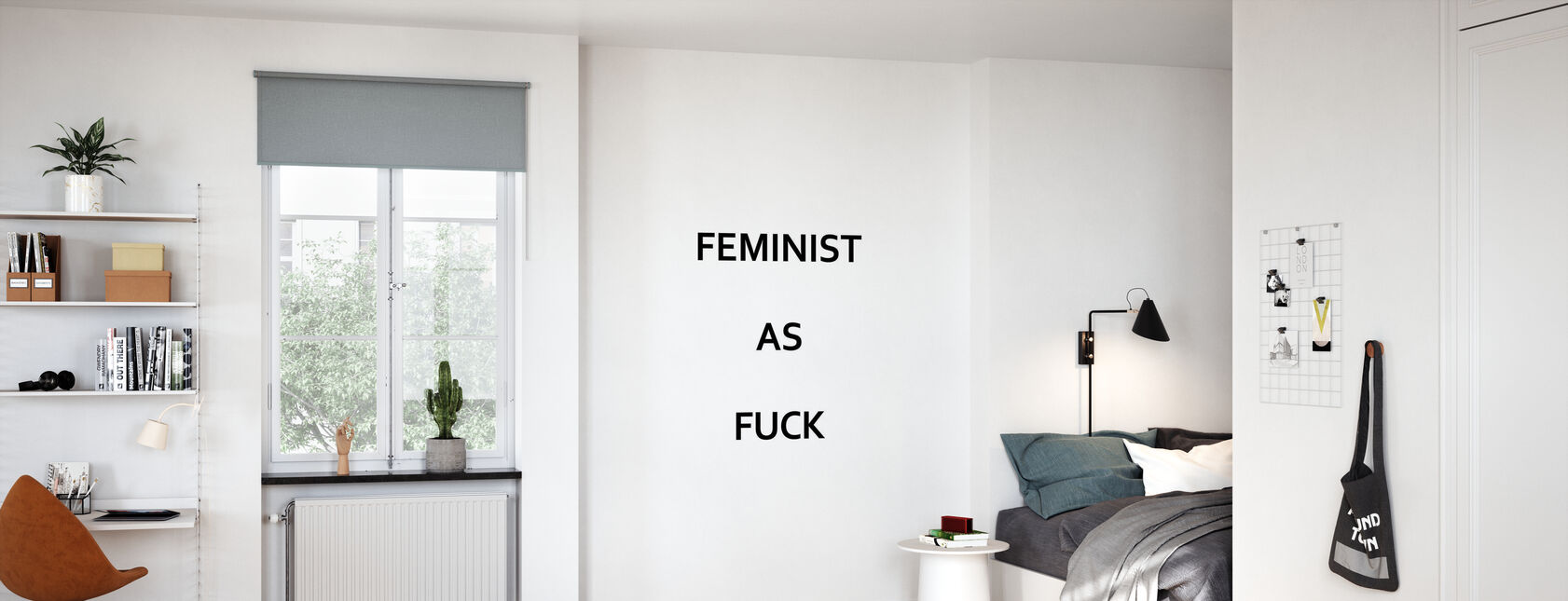 Feministisch als Fuck - Tapete - Kinderzimmer