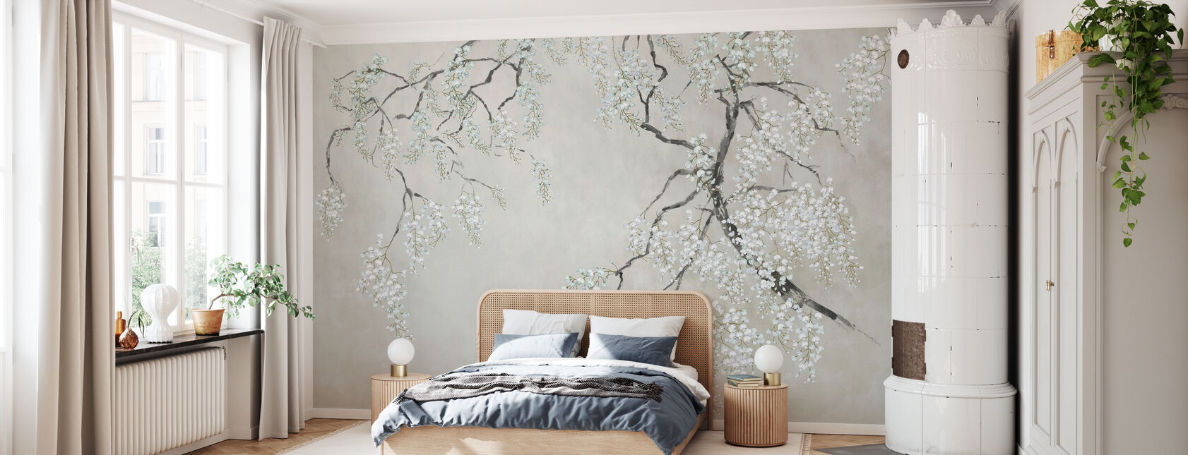 Blossom Wisteria - Wallpaper - Bedroom