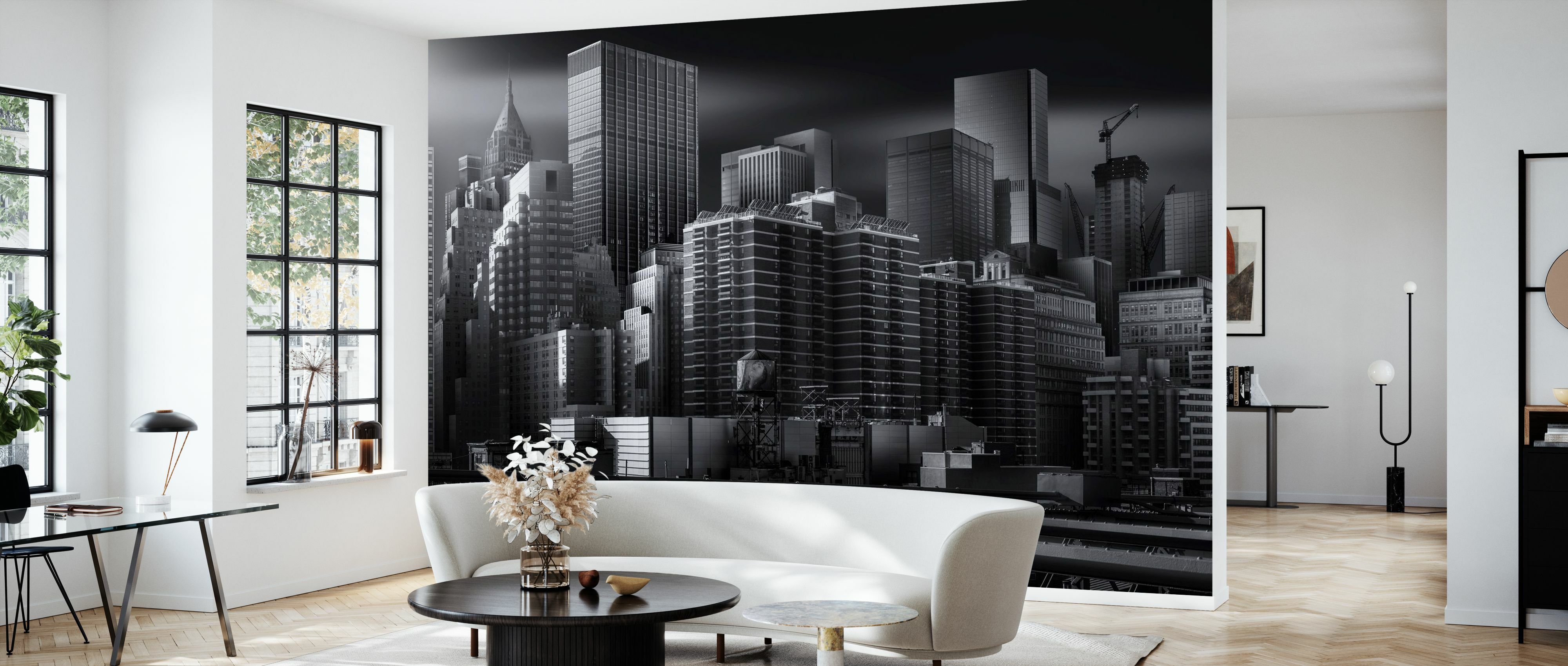 Skyscrapers New York Wall Mural Black & White Photo Wallpaper Living Room Decor 