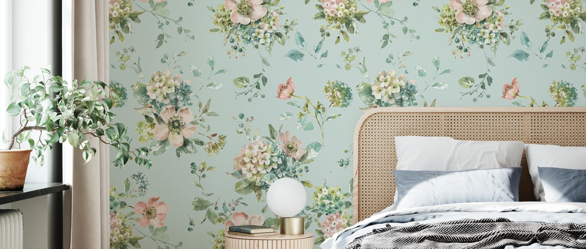  21 fabulous spring-inspired wallpapers - Mint Crush wall mural / wallpaper
