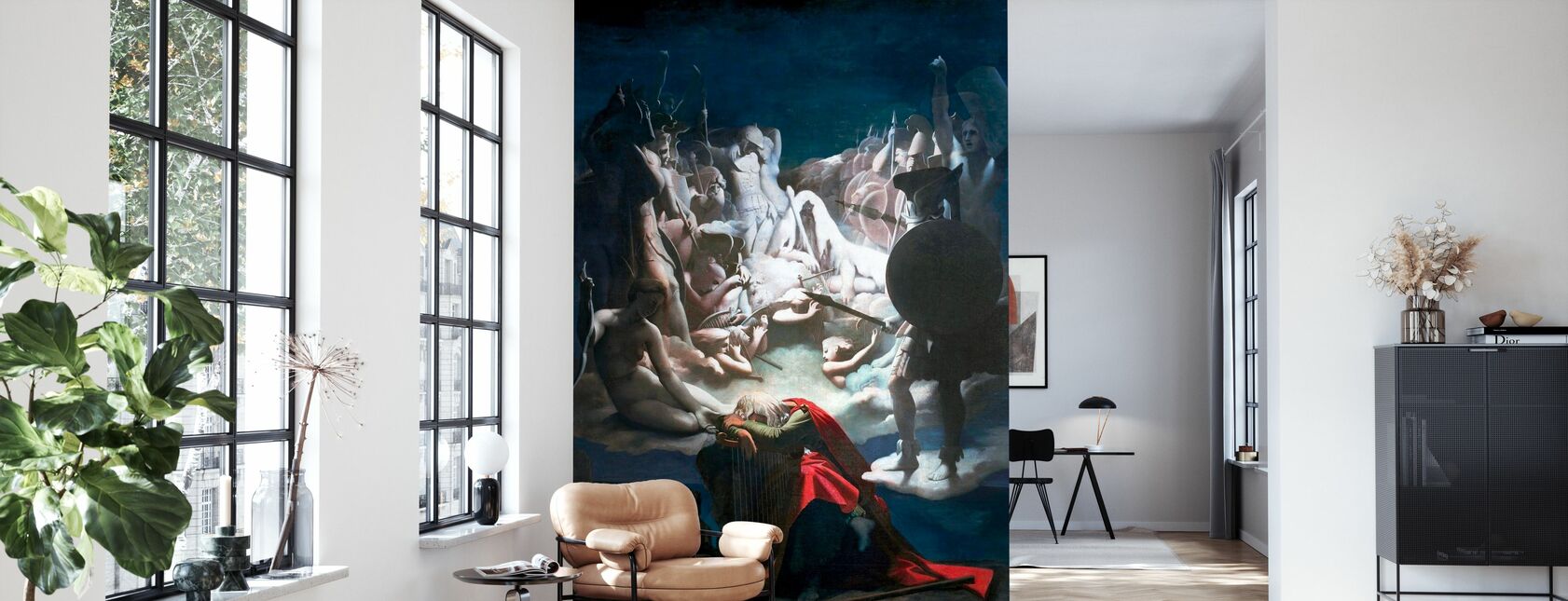 Dream of Ossian - Jean Auguste Dominique - Wallpaper - Living Room