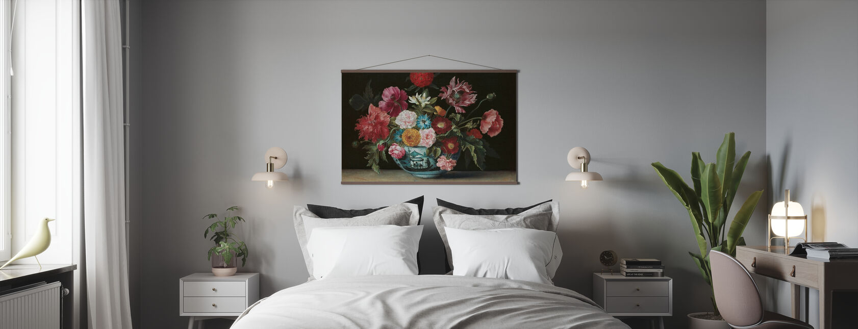 Chinese Bowl with Flowers - Jacques Linard - Poster - Bedroom