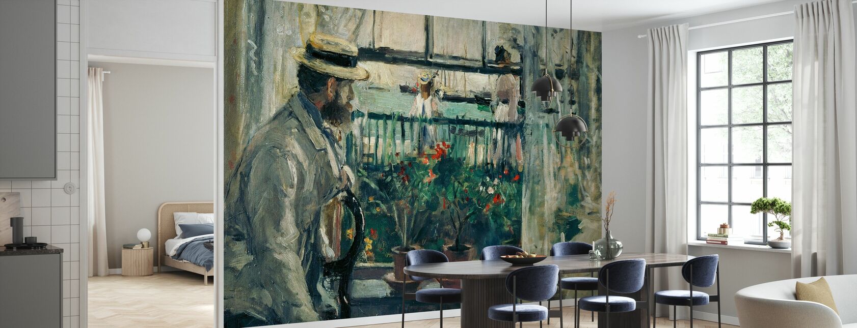Eugene Manet na Wyspie Wight - Berthe Morisot - Tapeta - Kuchnia