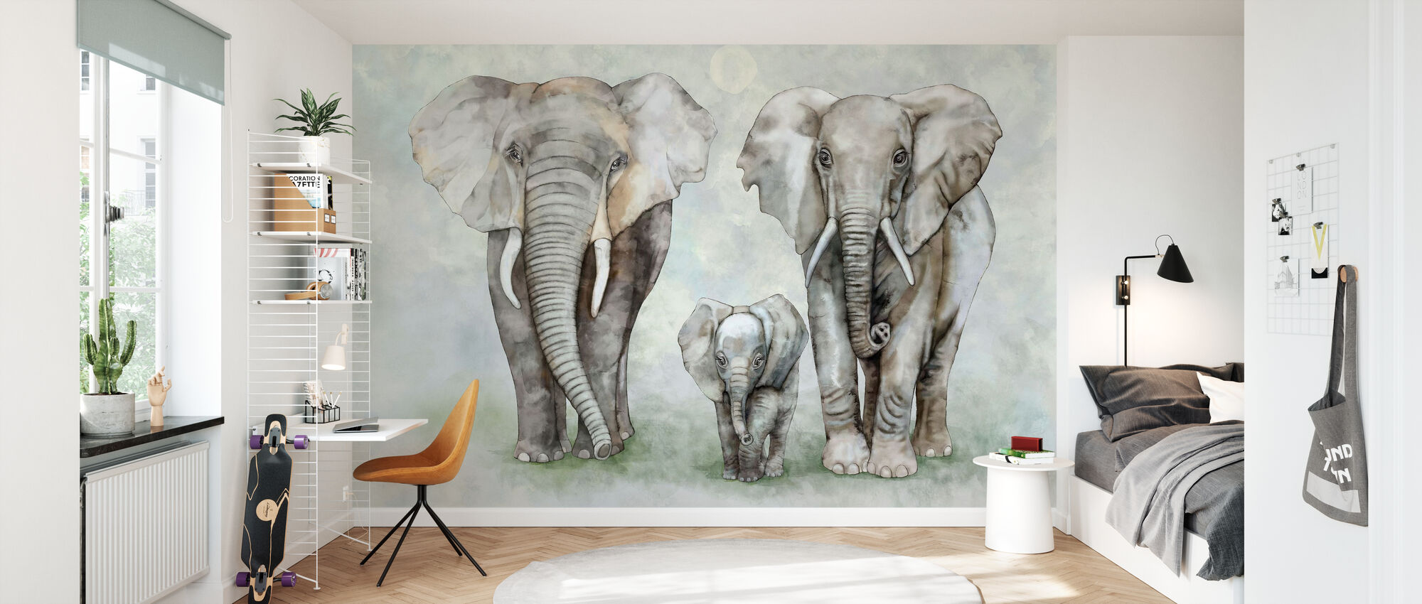 Elephant Family – trendy wall mural – Photowall