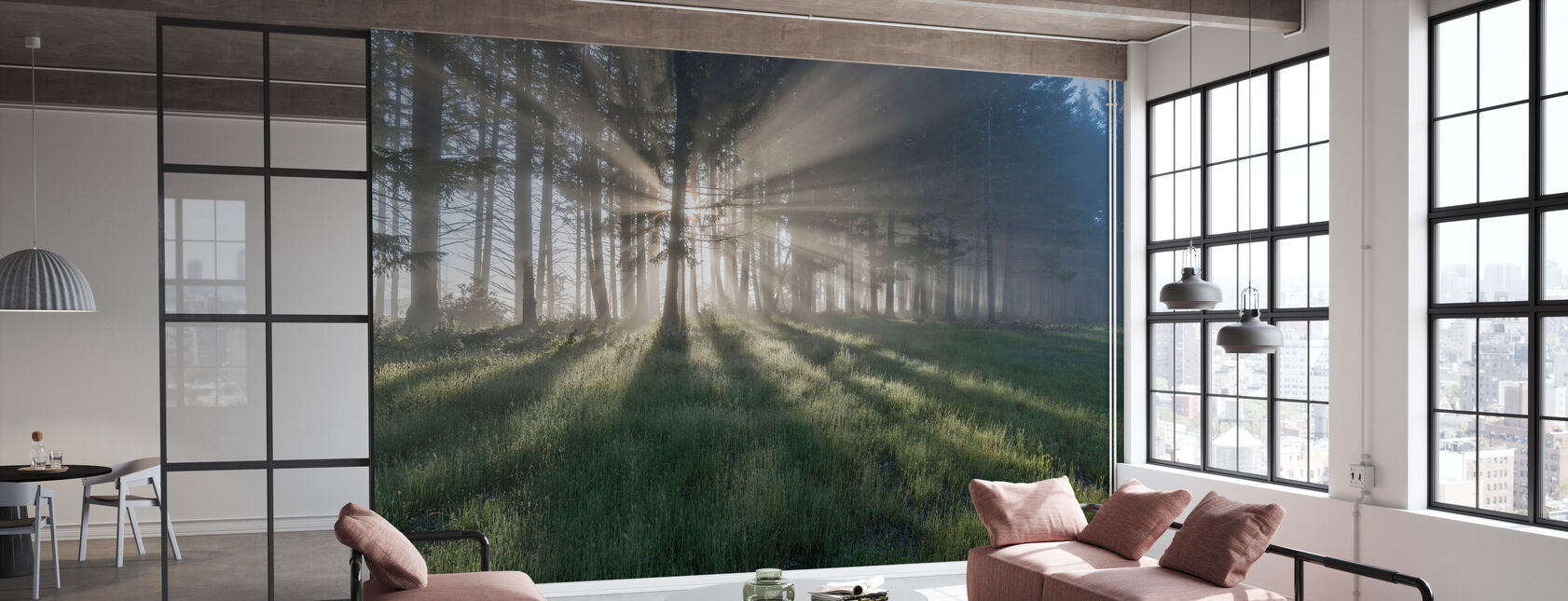 Sunlight Through Trees - Wallpaper - Office