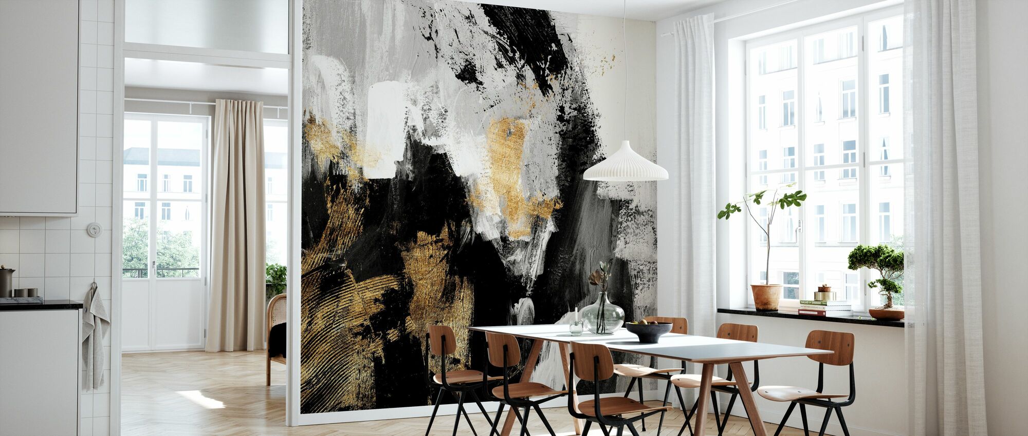 Neutral Gold Collage – extraordinary wall mural– Photowall