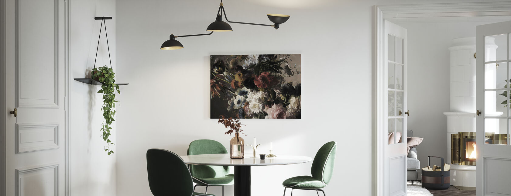 Bouquet with Anemones - Canvas print - Kitchen