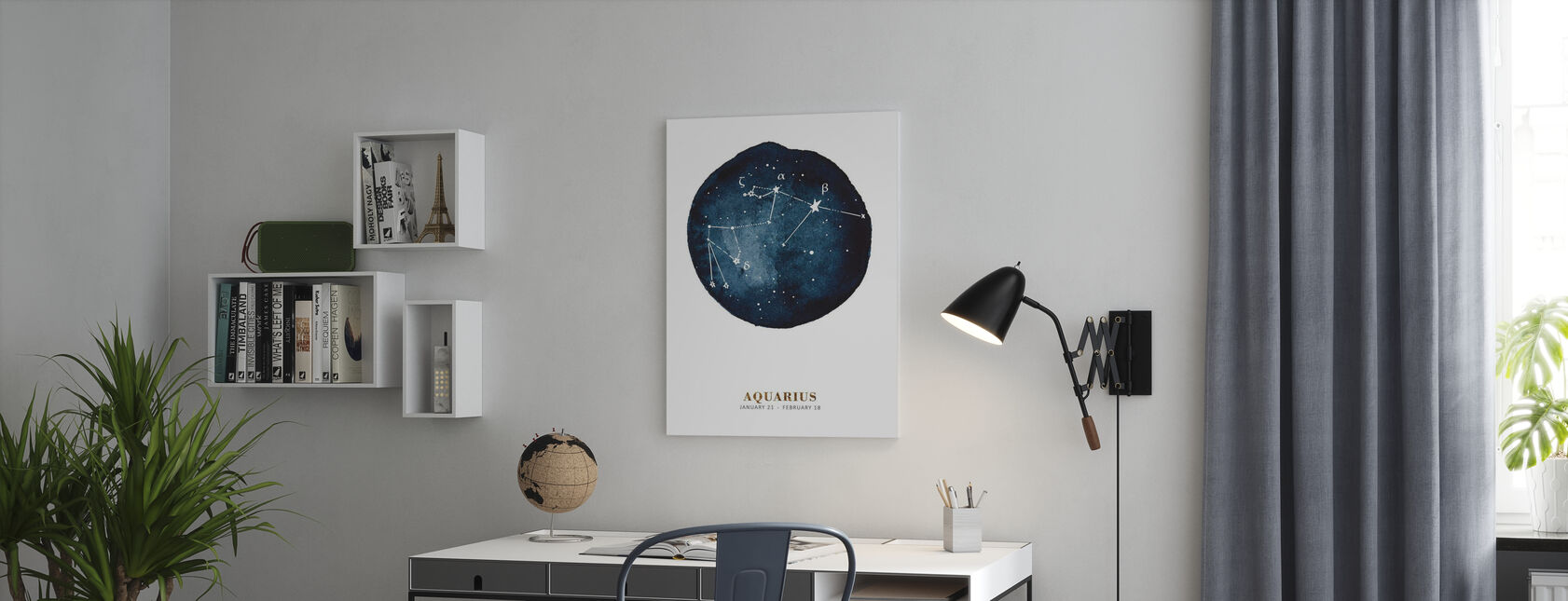 Zodiac Sign - Aquarius - Canvas print - Office